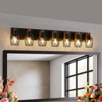 Premium Black Metal Cage Vanity Light for Bathroom Mirrors