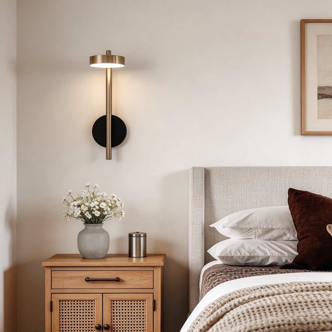 Adjustable LED Wall-Mounted Luxury Metal Bedside Lamp