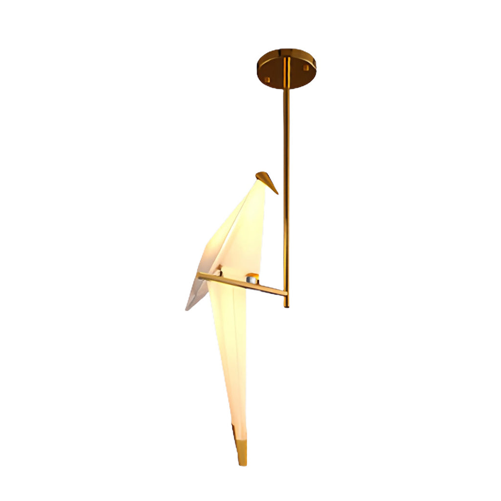Modern Gold Accent Origami Crane Wall Light