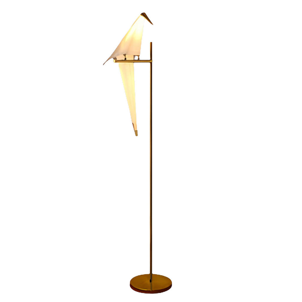 Modern Gold Accent Origami Crane Wall Light