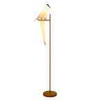 Modern Gold Accent Origami Crane Wall Light