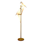 Modern Gold Accent Origami Crane Wall Light