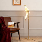 Modern Gold Accent Origami Crane Wall Light