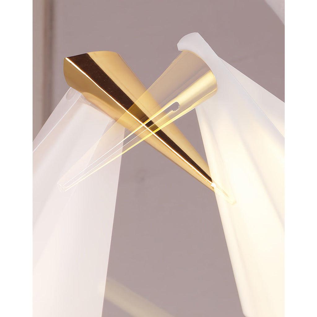 Modern Gold Accent Origami Crane Wall Light