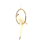 Modern Gold Accent Origami Crane Wall Light