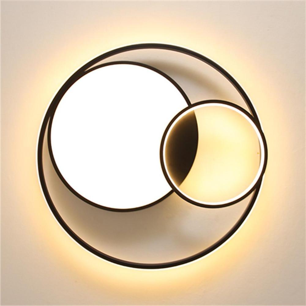 Contemporary LED Round Flush Mount Ceiling Light - Triple Circle Design