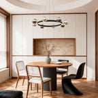 Modern Black and Gold LED Chandelier Ceiling Light