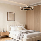 Modern Black and Gold LED Chandelier Ceiling Light