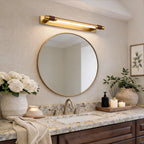 Rotatable Black and Gold Bathroom Vanity Light