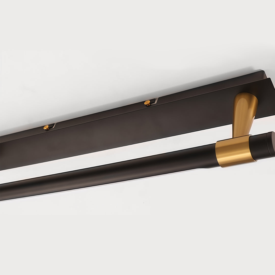 Rotatable Black and Gold Bathroom Vanity Light