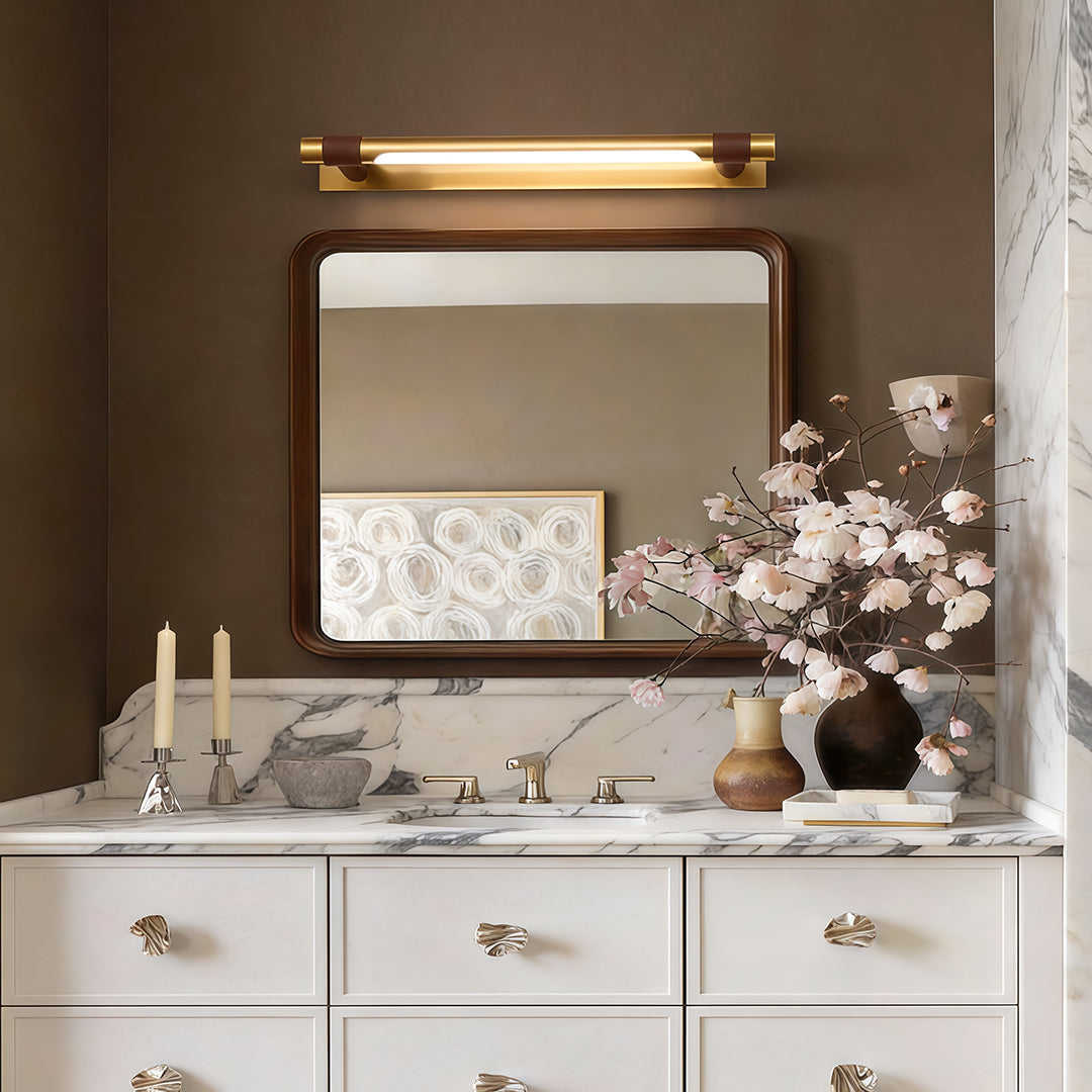 Rotatable Black and Gold Bathroom Vanity Light