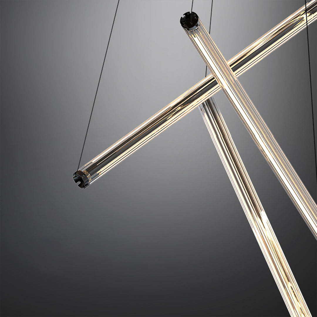 Nordic Minimalist LED Linear Chandelier