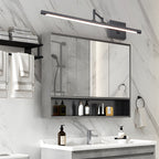 Premium Black Metal Swing Arm Vanity Light for Bathroom