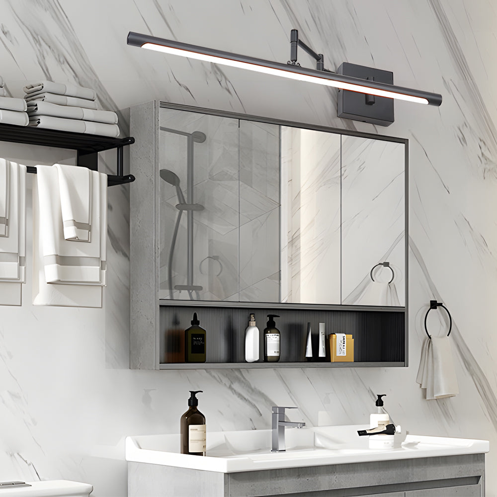 Premium Black Metal Swing Arm Vanity Light for Bathroom