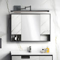 Premium Black Metal Swing Arm Vanity Light for Bathroom