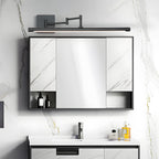 Premium Black Metal Swing Arm Vanity Light for Bathroom