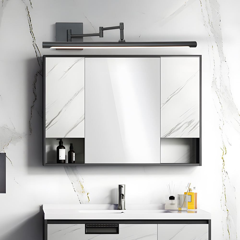 Premium Black Metal Swing Arm Vanity Light for Bathroom