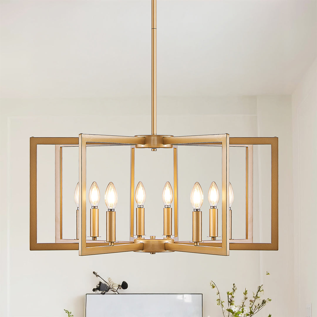 Industrial Multi-Head Candle Chandelier Ceiling Light