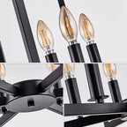 Industrial Multi-Head Candle Chandelier Ceiling Light