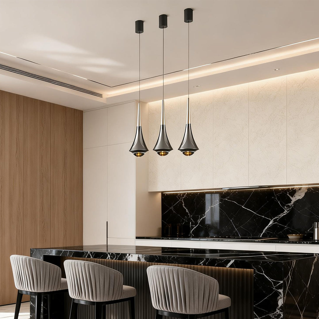 Modern Black Cone LED Pendant Light