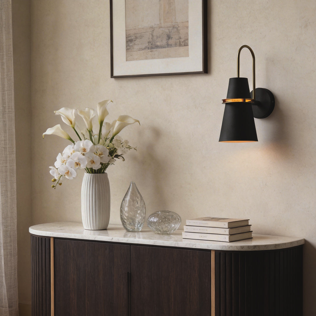 Modern White Cone Wall Lamp - Creative Iron Design