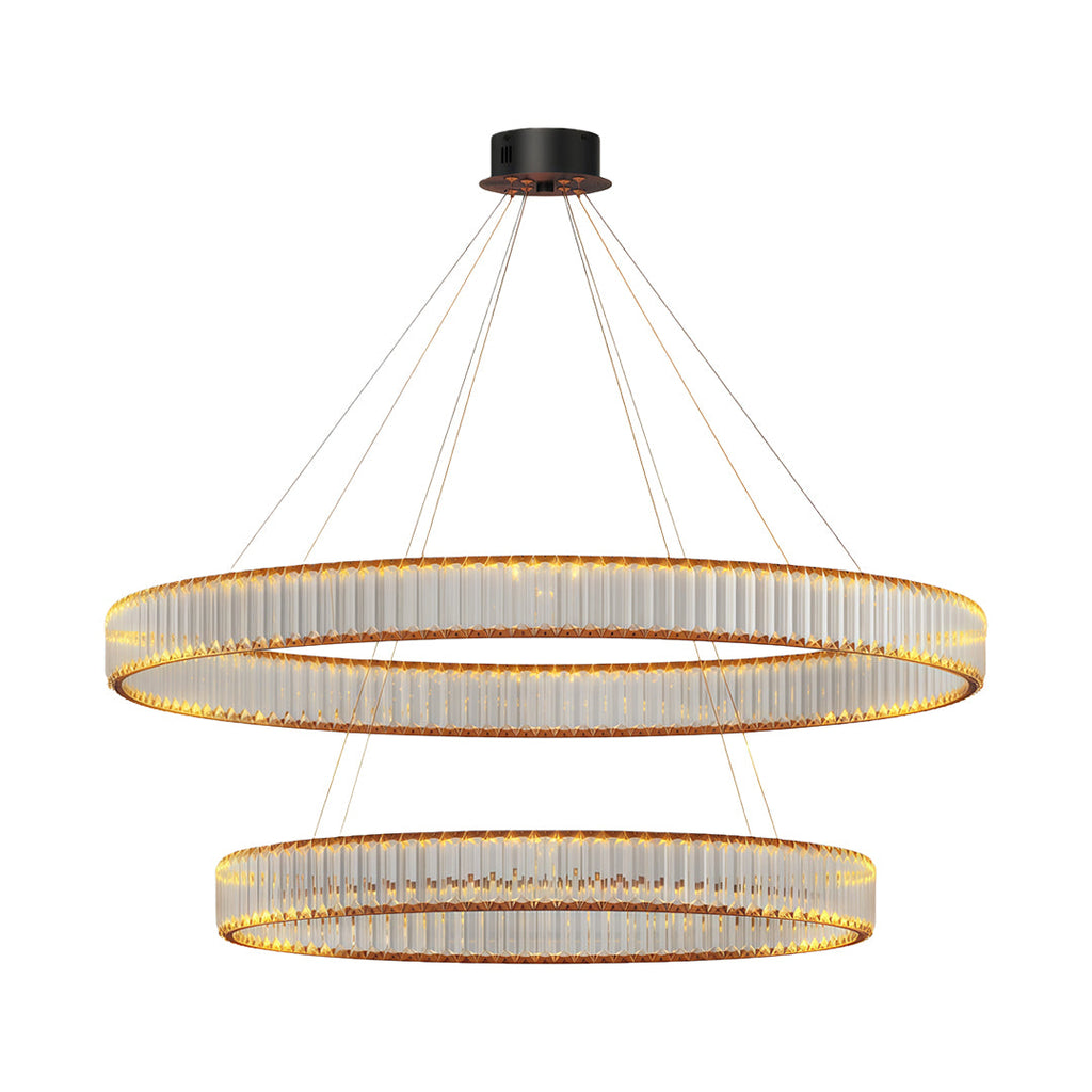 Premium Crystal Round Chandelier - Elegant Ceiling Light