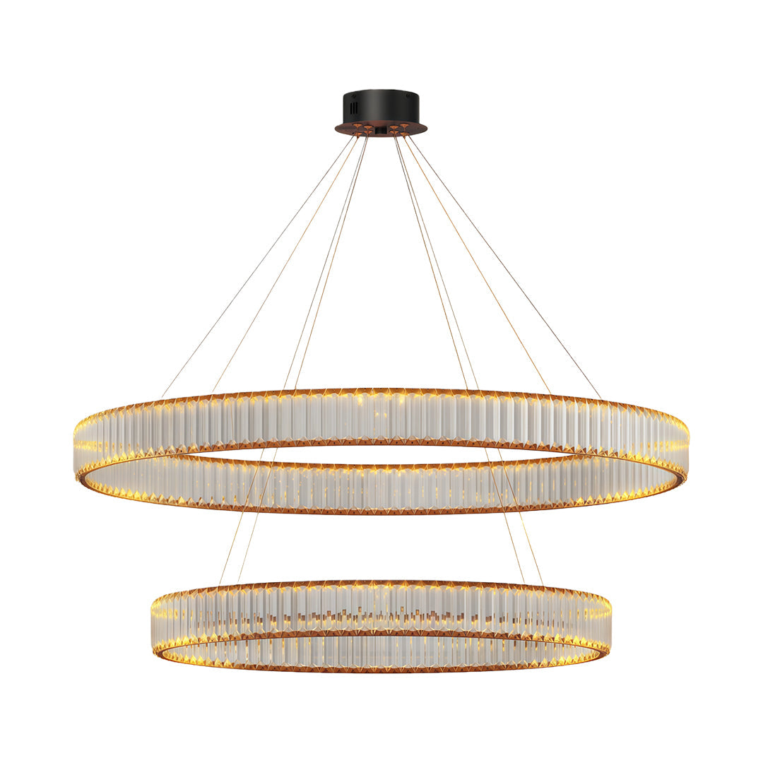 Premium Crystal Round Chandelier - Elegant Ceiling Light