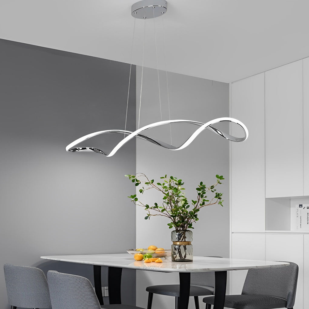 Modern Waveform LED Pendant Light for Stylish Ceilings