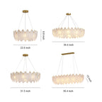 Modern Luxury Glass Feather Chandelier Ceiling Light