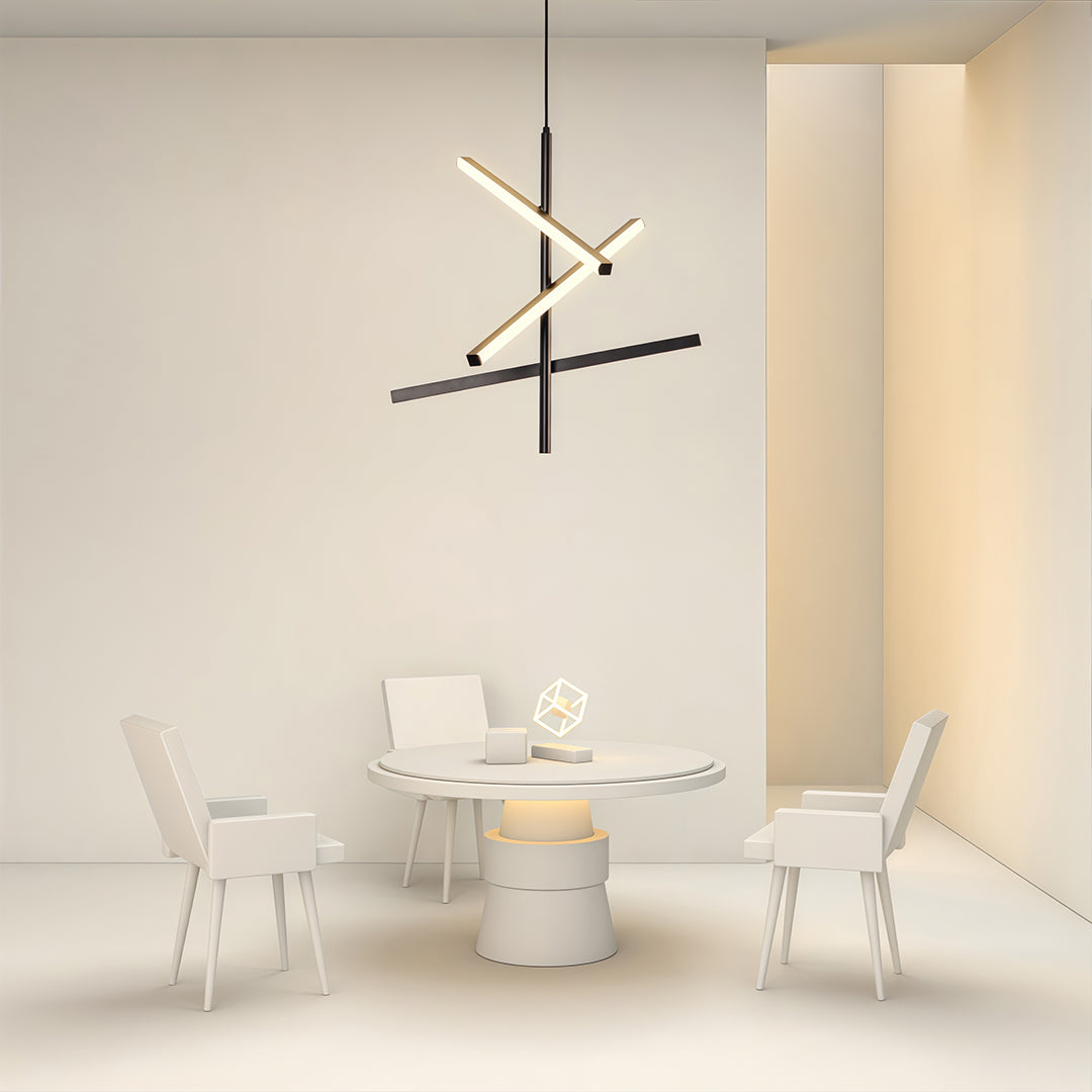 Adjustable Nordic Iron Linear Chandelier - Premium Ceiling Light