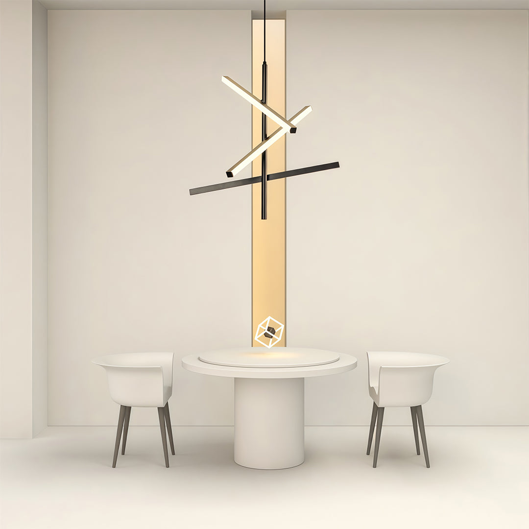 Adjustable Nordic Iron Linear Chandelier - Premium Ceiling Light