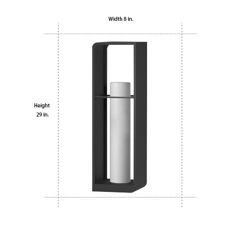 Premium Waterproof Black Lantern Outdoor Light with Rectangular Frame