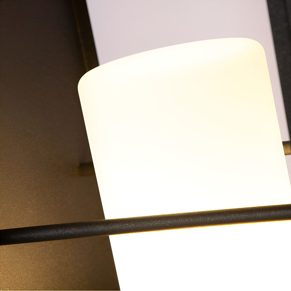 Premium Waterproof Black Lantern Outdoor Light with Rectangular Frame