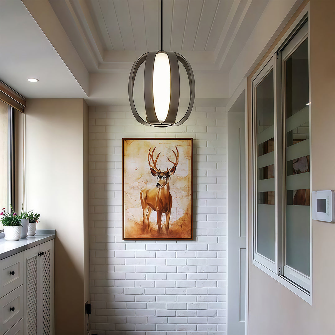Contemporary LED Lantern Pendant Light - Minimalist Ceiling Fixture
