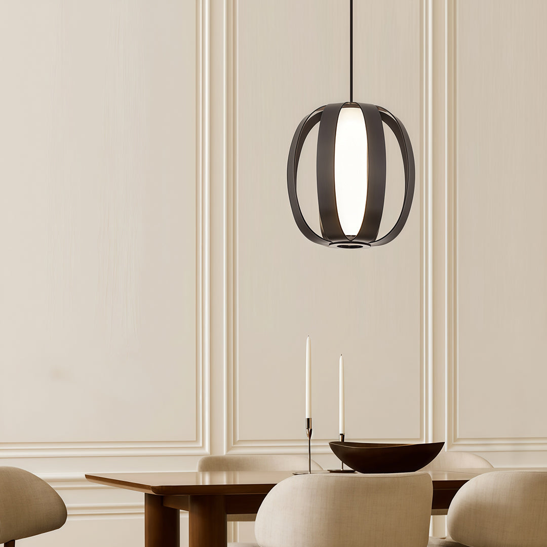 Contemporary LED Lantern Pendant Light - Minimalist Ceiling Fixture