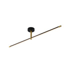 Minimalist Black and Gold LED Semi Flush Mount Ceiling Light