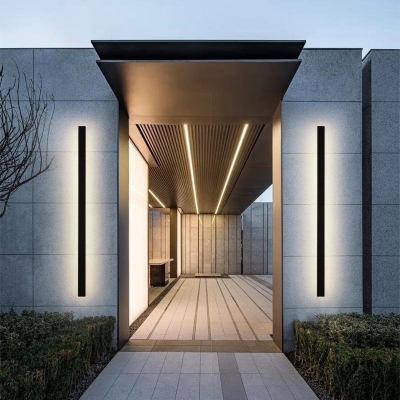 Modern Black Waterproof LED Wall Sconce for Outdoor Use