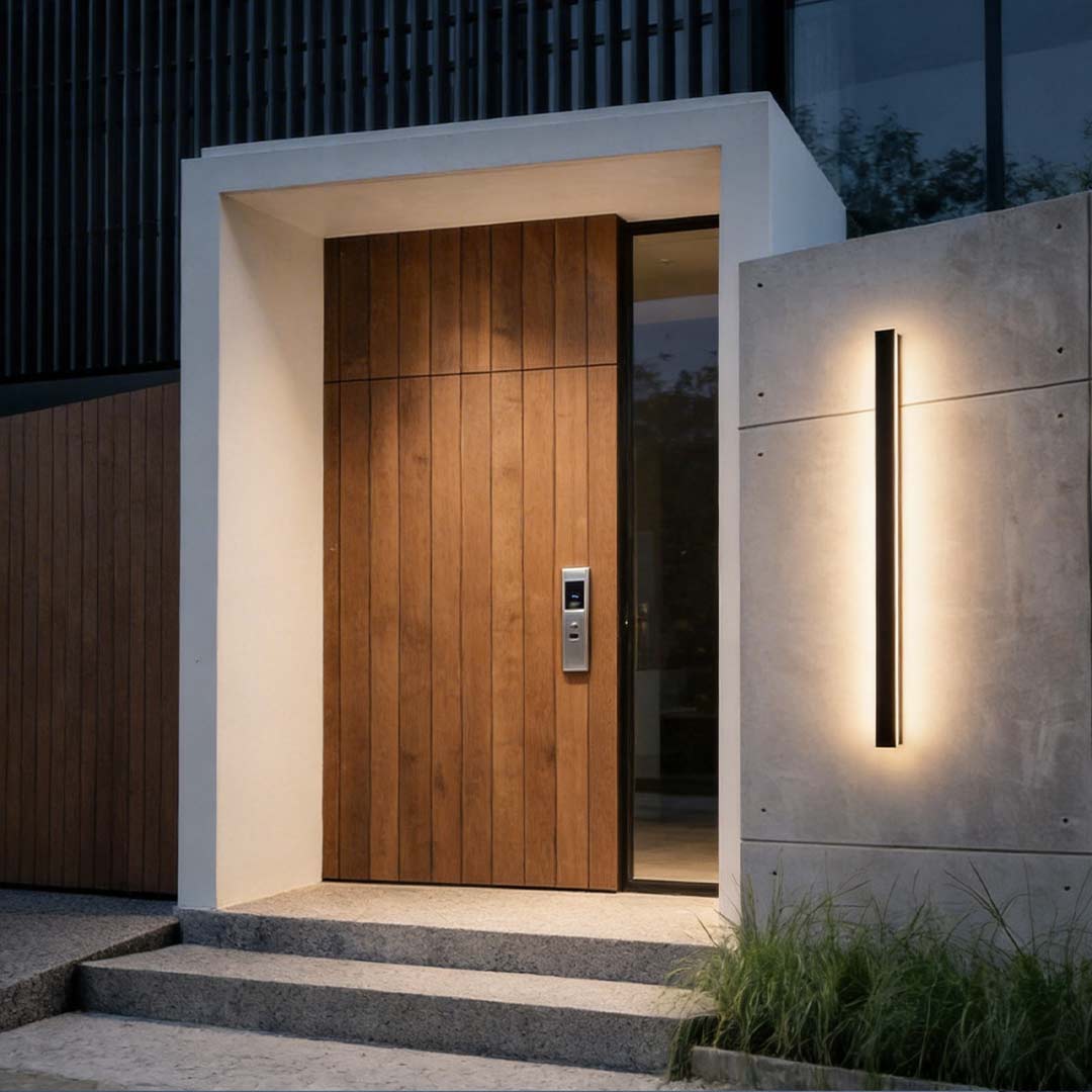 Modern Black Waterproof LED Wall Sconce for Outdoor Use