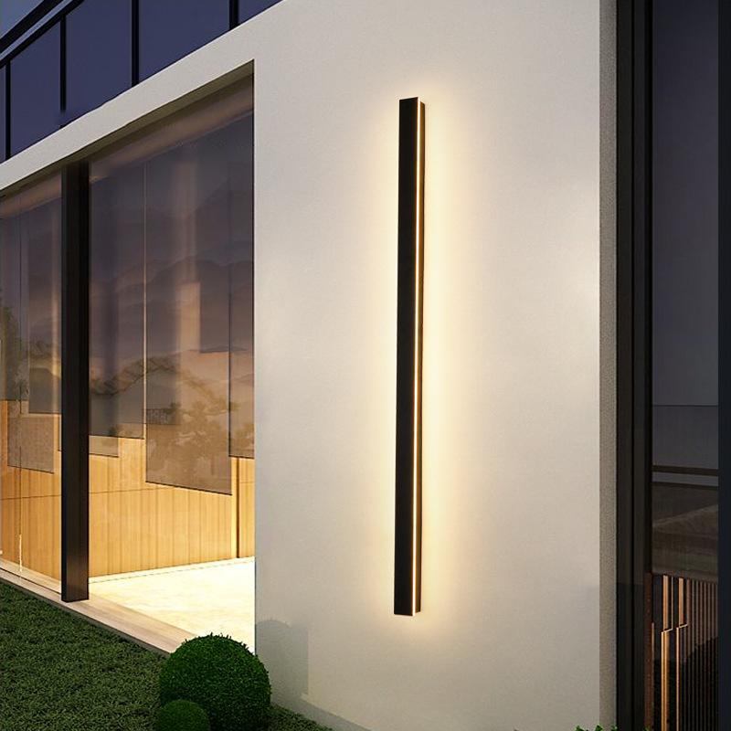 Modern Black Waterproof LED Wall Sconce for Outdoor Use