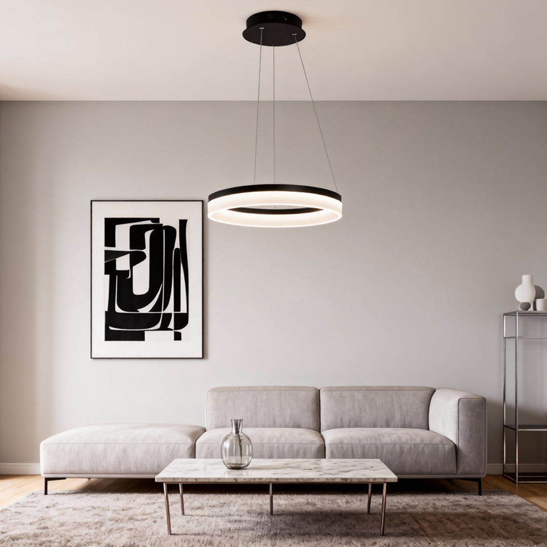 Modern Black Aluminum LED Pendant Light