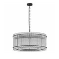 Luxury Iron Chandelier with Glass Lamp Shade - Elegant Ceiling Light