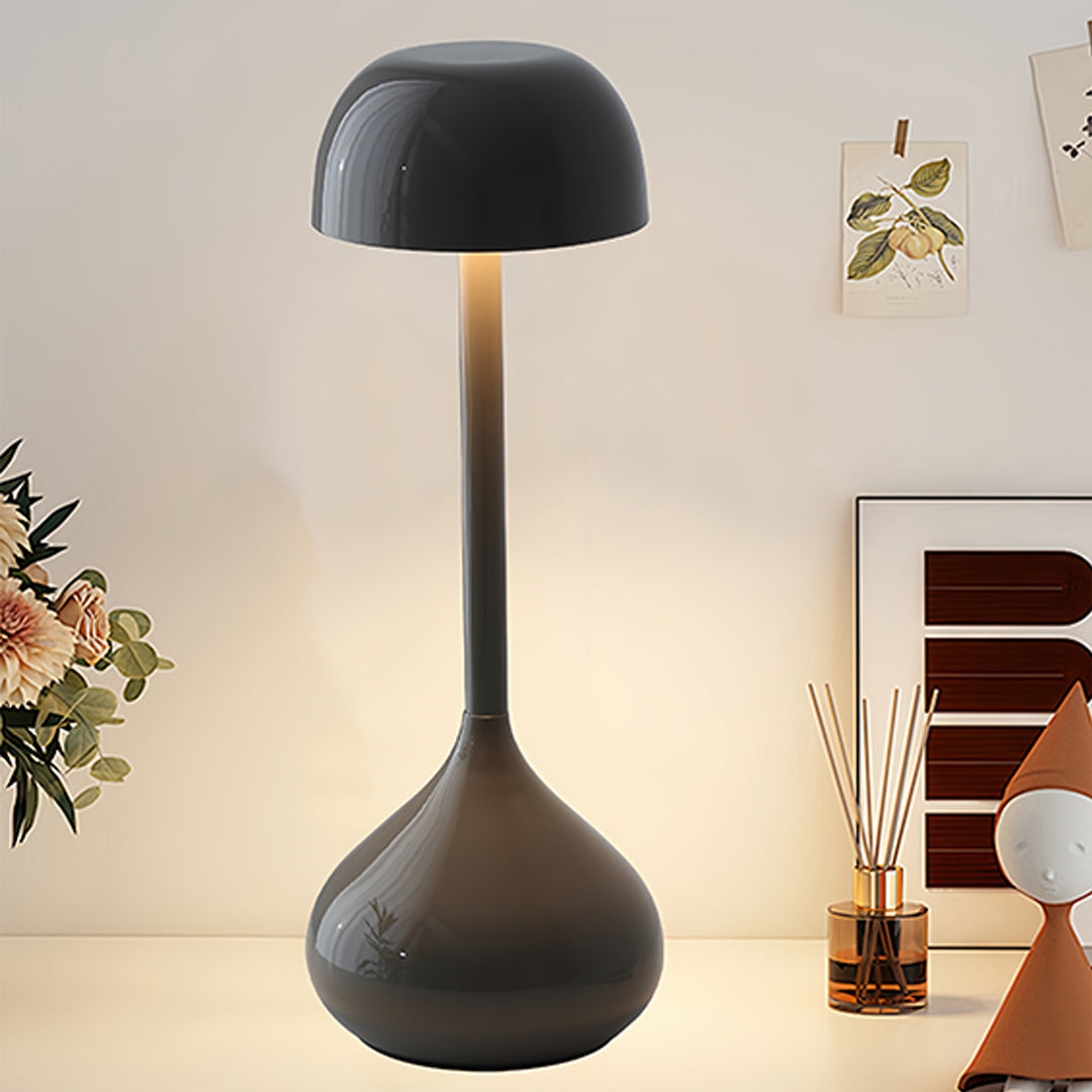 Rechargeable Gourd-Shaped Rustic Metal Table Lamp