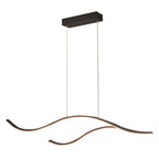 Wavy Curved LED Pendant Light - Modern Metal Ceiling Fixture