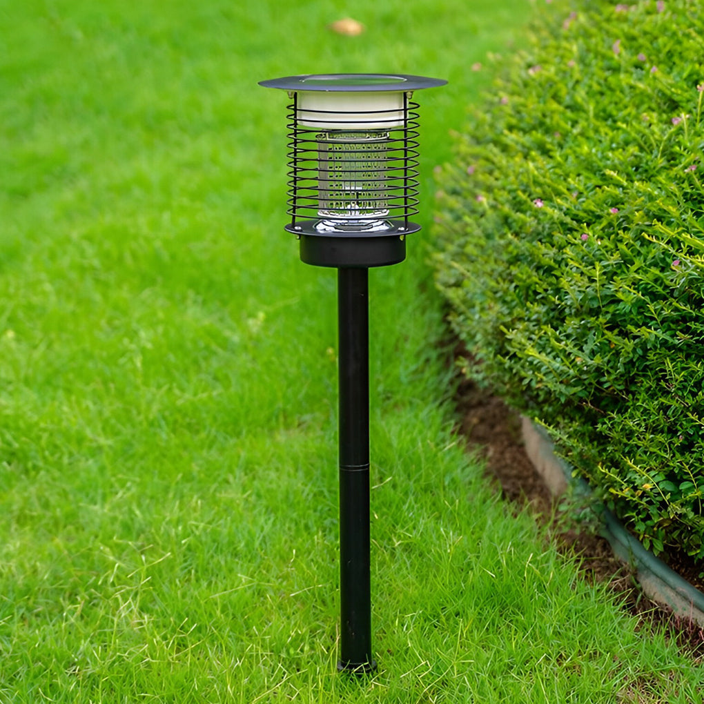 Premium Solar Garden Bug Zapper with Purple Light - Mosquito Killer Lamp