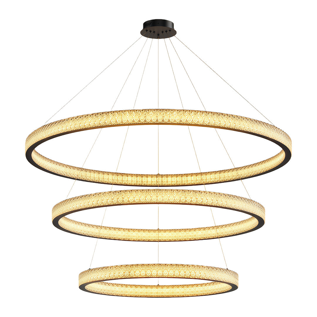 Luxury Copper Circular Chandelier Ceiling Light