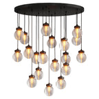 Luxury Copper and Glass Chandelier - Modern Ceiling Light