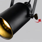 Adjustable Black Industrial Track Spotlight