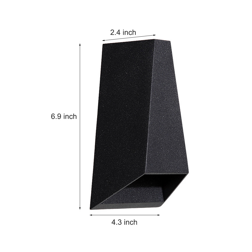 Modern Black LED Up/Down Outdoor Wall Light