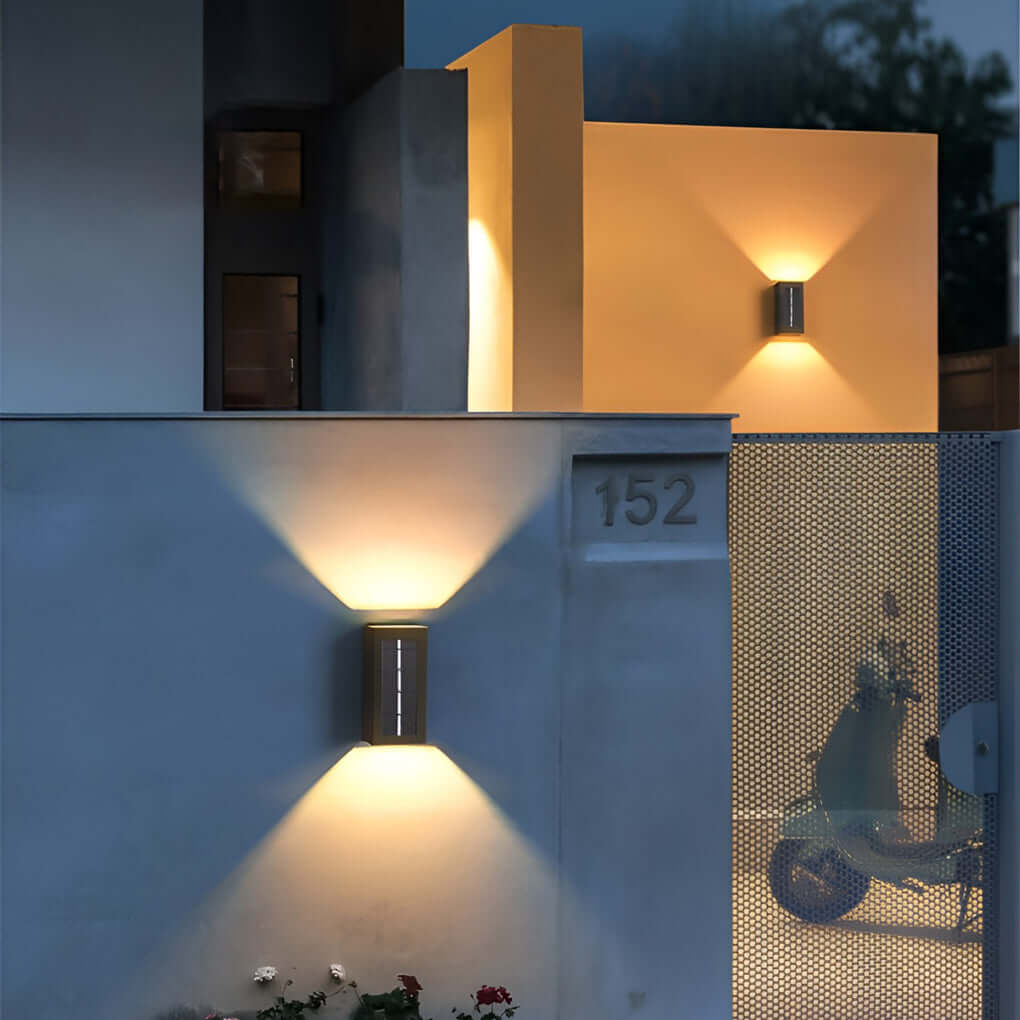 Modern Waterproof Black Up-Down LED Wall Light