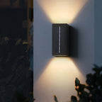 Modern Waterproof Black Up-Down LED Wall Light